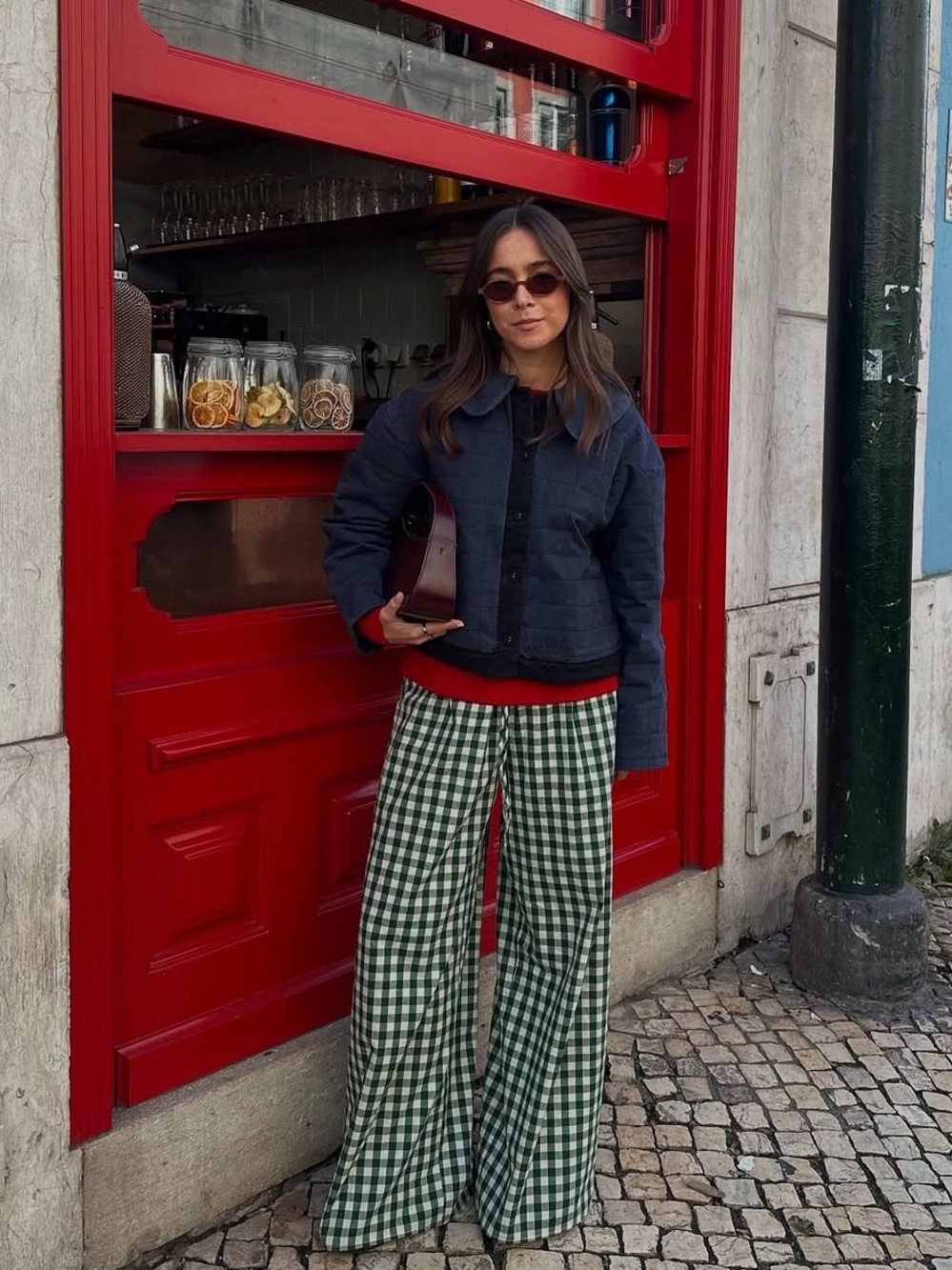VRG GRL Raya Green Gingham Pants